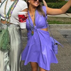 A.L.C purple leather dress